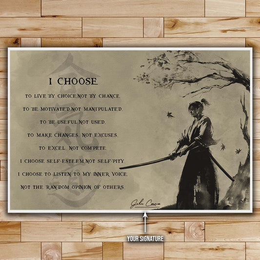 Aikido Wall Art - Aikido Poster - Aikido Canvas - I Choose - AI012 - Horizontal Poster - Horizontal Canvas