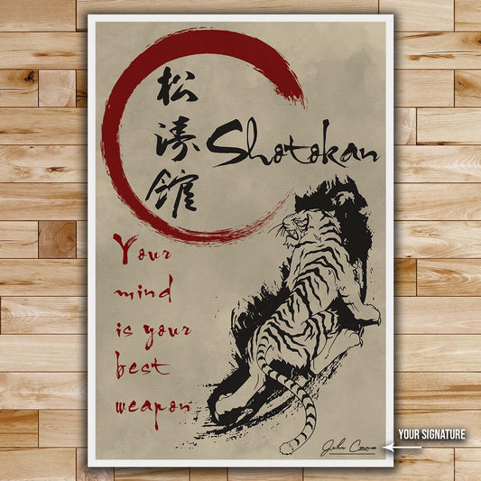 Karate Wall Art - Karate Poster - Karate Canvas - Your Mind Is Your Best Weapon - Karate Shotokan - KA024 - Vertical Canvas - Vertical Poster