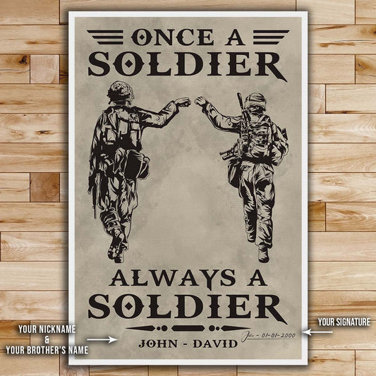 Soldier Wall Art - Soldier Poster - Soldier Canvas - Always A Soldier - Army - Marine - SD004 - Vertical Poster - Vertical Canvas