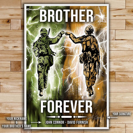 Soldier Wall Art - Soldier Poster - Soldier Canvas - Brother Forever - Army - Marine - SD043 - Vertical Poster - Vertical Canvas