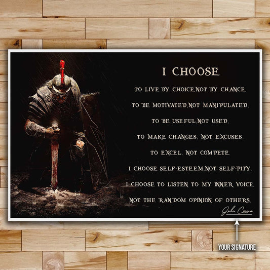 Spartan Wall Art - Spartan Poster - Spartan Canvas - I Choose - WA024 - Spartan Warrior - Horizontal Poster - Horizontal Canvas