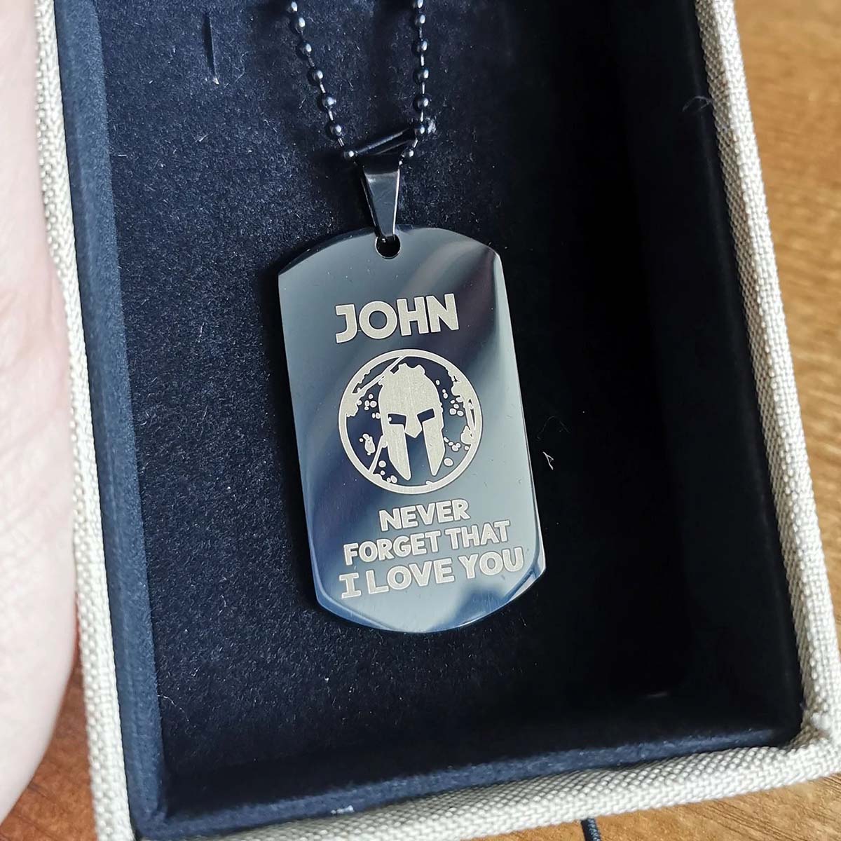 Spartan Dog Tag - To My Son - t's About Being Better Than You Were The Day Before - Spartan Warrior - Sparta - Leonidas - Gladiator - Spartan Necklace - Engrave Dog Tag