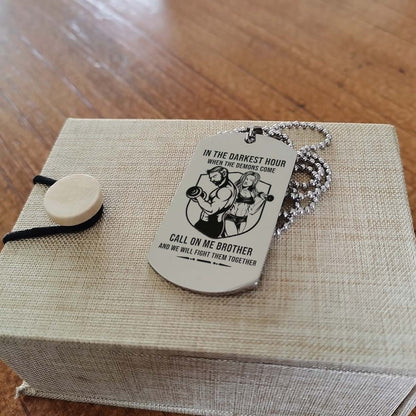 Gym Dog Tag - Gym Necklace - Call On Me Brother - It's About Being Better Than You Were The Day Before - Gym - Fitness Center - Workout - Engrave Dog Tag