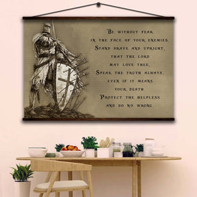 Knight Templar Wall Art - Knight Templar Poster - Knight Templar Canvas - Be Without Fear - KT001 - Horizontal Poster - Horizontal Canvas