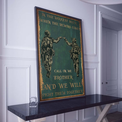 SD040 - Call On Me Brother - English - Soldier - Vertical Poster - Vertical Canvas - Soldier Poster