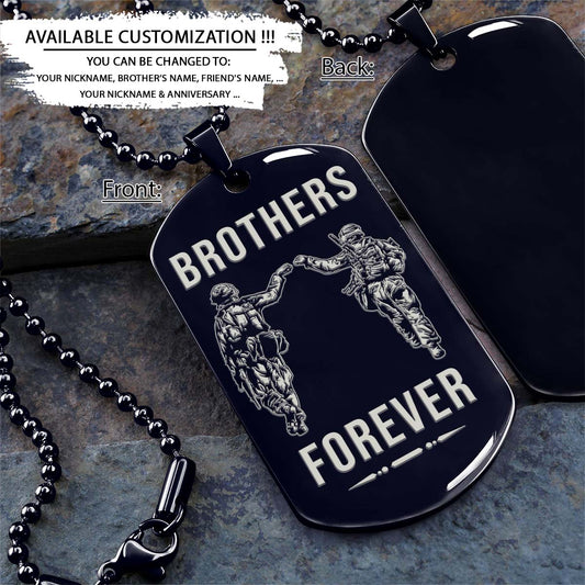 Soldier Dog Tag - Brothers Forever - Army - Navy - Marines - Air Force - Soldier Necklace - Engrave Dog Tag