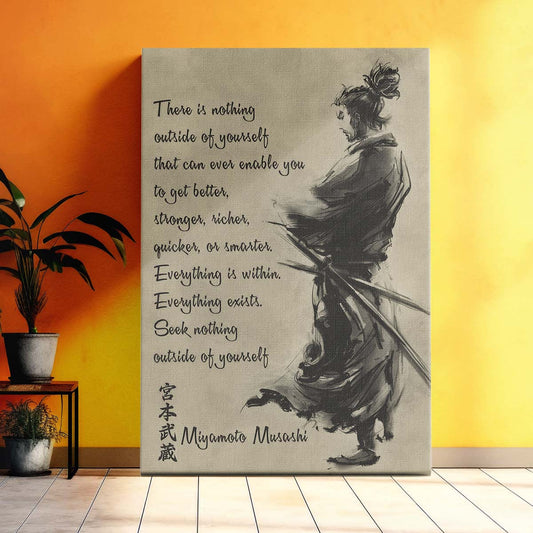 Samurai Wall Art - Samurai Poster - Samurai Canvas - Outside Of Yourself - SA054 - Vertical Poster - Vertical Canvas