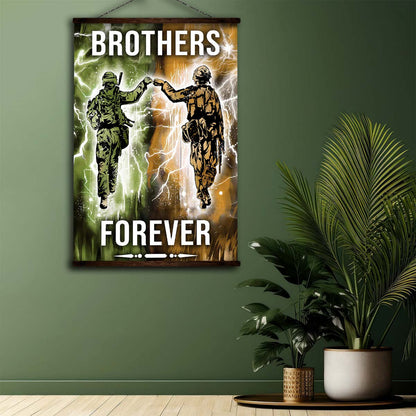 Soldier Wall Art - Soldier Poster - Soldier Canvas - Brothers Forever - Army - Marine - SD044 - Vertical Poster - Vertical Canvas