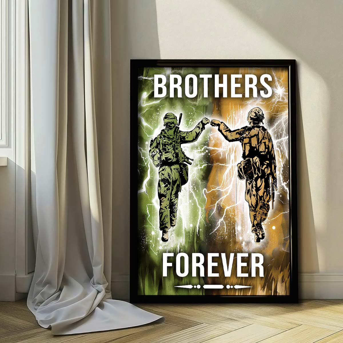 Soldier Wall Art - Soldier Poster - Soldier Canvas - Brothers Forever - Army - Marine - SD044 - Vertical Poster - Vertical Canvas