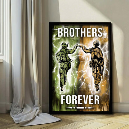 Soldier Wall Art - Soldier Poster - Soldier Canvas - Brothers Forever - Army - Marine - SD044 - Vertical Poster - Vertical Canvas