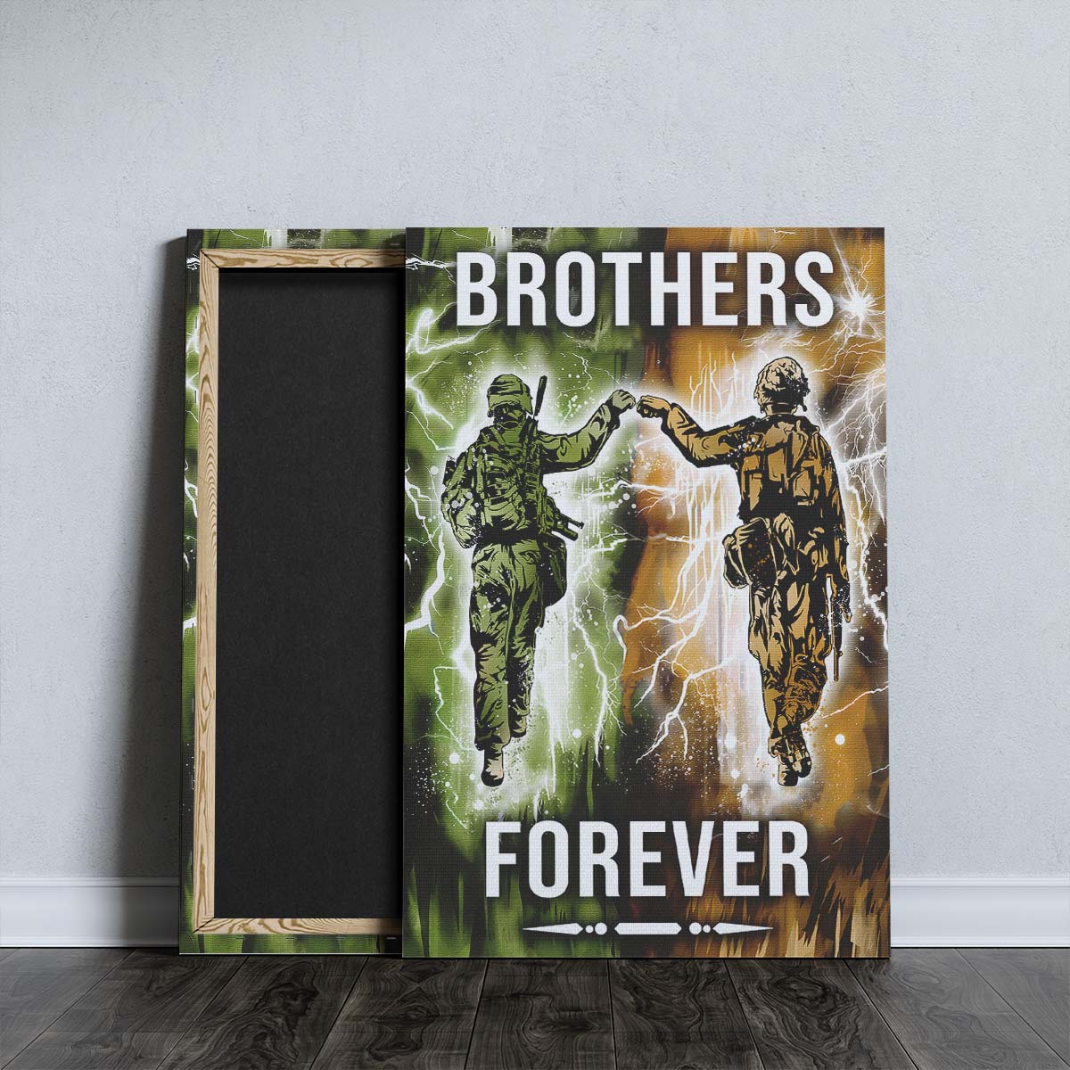 Soldier Wall Art - Soldier Poster - Soldier Canvas - Brothers Forever - Army - Marine - SD044 - Vertical Poster - Vertical Canvas