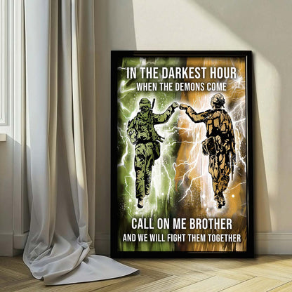 Soldier Wall Art - Soldier Poster - Soldier Canvas - Call On me Brother - Army - Marine - SD042 - Vertical Poster - Vertical Canvas