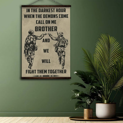 Soldier Wall Art - Soldier Poster - Soldier Canvas - Call On Me Brother - Army - Marine - SD029 - Vertical Poster - Vertical Canvas