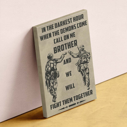 Soldier Wall Art - Soldier Poster - Soldier Canvas - Call On Me Brother - Army - Marine - SD029 - Vertical Poster - Vertical Canvas
