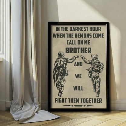 Soldier Wall Art - Soldier Poster - Soldier Canvas - Call On Me Brother - Army - Marine - SD029 - Vertical Poster - Vertical Canvas