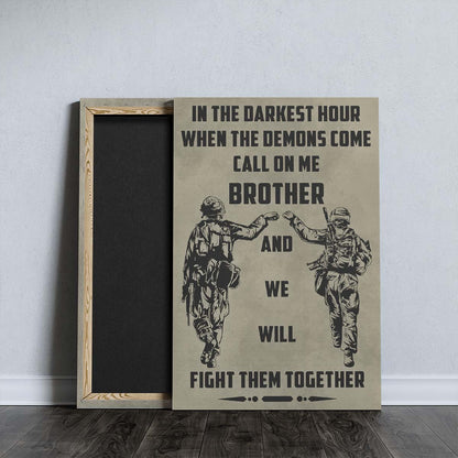 Soldier Wall Art - Soldier Poster - Soldier Canvas - Call On Me Brother - Army - Marine - SD029 - Vertical Poster - Vertical Canvas