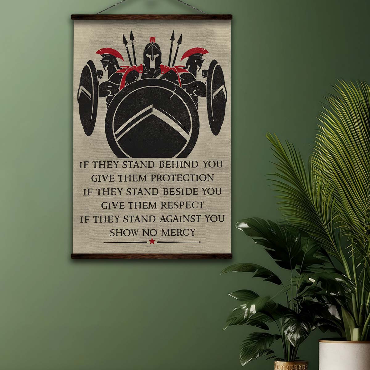 Spartan Wall Art - Spartan Poster - Spartan Canvas - IF - Show No Mercy - WA005 - Spartan Warrior - Vertical Poster - Vertical Canvas