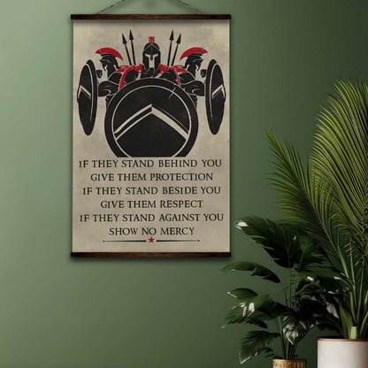 Spartan Wall Art - Spartan Poster - Spartan Canvas - IF - Show No Mercy - WA005 - Spartan Warrior - Vertical Poster - Vertical Canvas