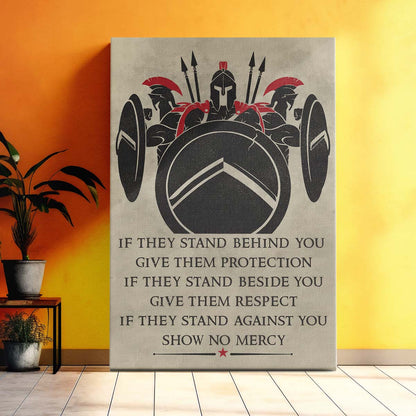 Spartan Wall Art - Spartan Poster - Spartan Canvas - IF - Show No Mercy - WA005 - Spartan Warrior - Vertical Poster - Vertical Canvas