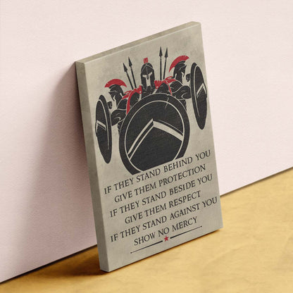 Spartan Wall Art - Spartan Poster - Spartan Canvas - IF - Show No Mercy - WA005 - Spartan Warrior - Vertical Poster - Vertical Canvas