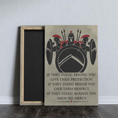 Spartan Wall Art - Spartan Poster - Spartan Canvas - IF - Show No Mercy - WA005 - Spartan Warrior - Vertical Poster - Vertical Canvas
