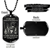 Spartan Dog Tag - It's About Being Better Than You Were The Day Before - Spartan Warrior - Sparta - Leonidas - Gladiator - Spartan Necklace - Engrave Dog Tag