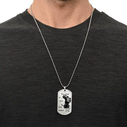 Samurai - Your Mind Is Your Best Weapon - Bushido - Katana - Ronin - Samurai Dog Tag - Military Ball Chain - Luxury Dog Tag