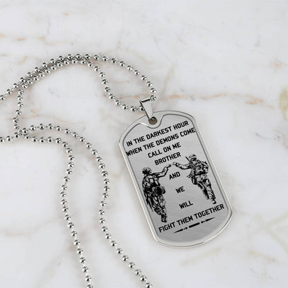 Soldier - Call On Me Brother - Army - Marine - Soldier Dog Tag - Military Ball Chain - Luxury Dog Tag