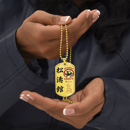 Karate - Work Hard In Silence Let Success Make All The Noise - Shotokan Karate - Karate Dog Tag - Military Ball Chain - Luxury Dog Tag