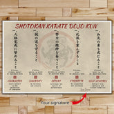 KA001 - Shotokan Karate Dojo Kun - Horizontal Poster - Horizontal Canvas - Karate Poster