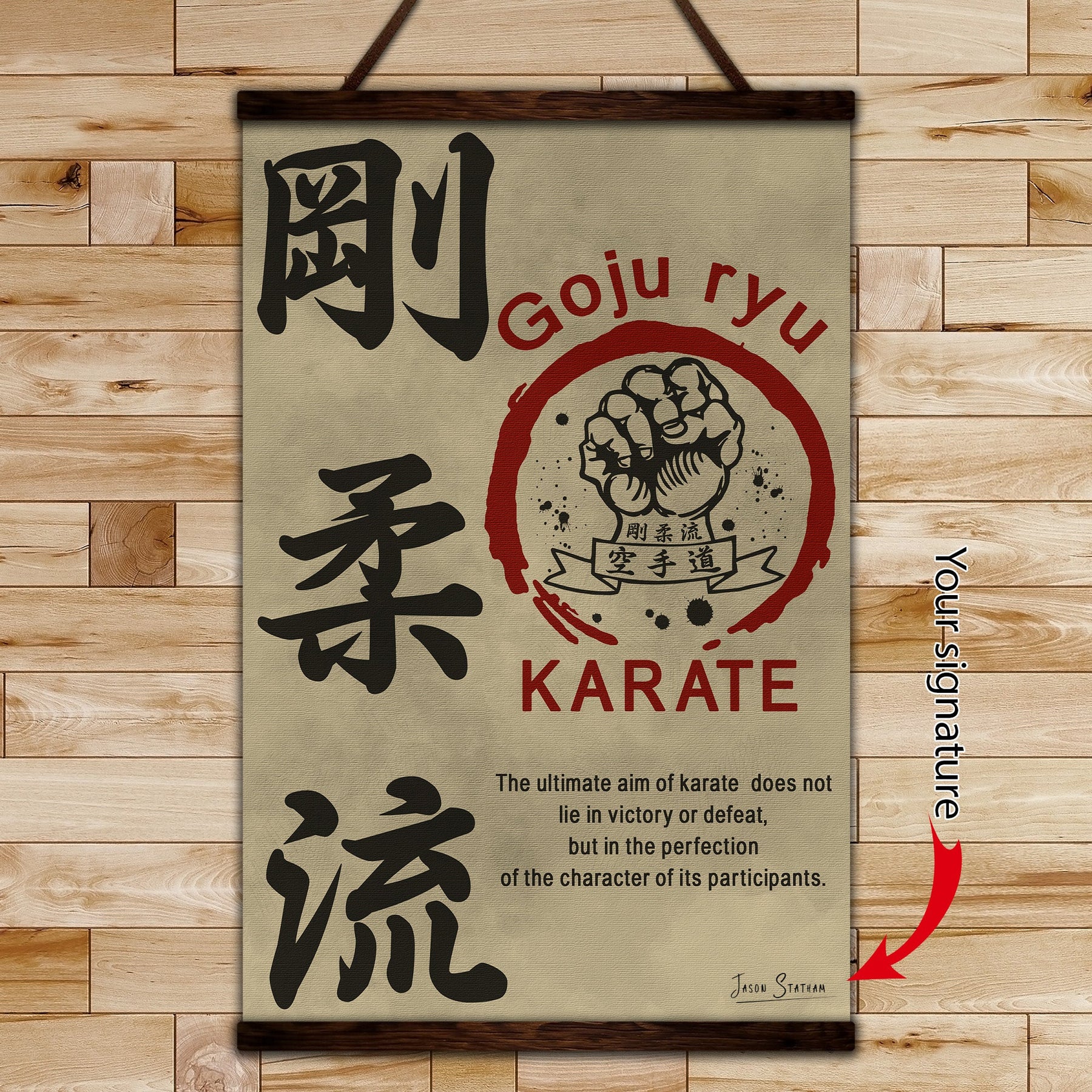KA005 - The Ultimate Aim Of Karate - Goju ryu Karate - Vertical Poster - Vertical Canvas - Karate Poster