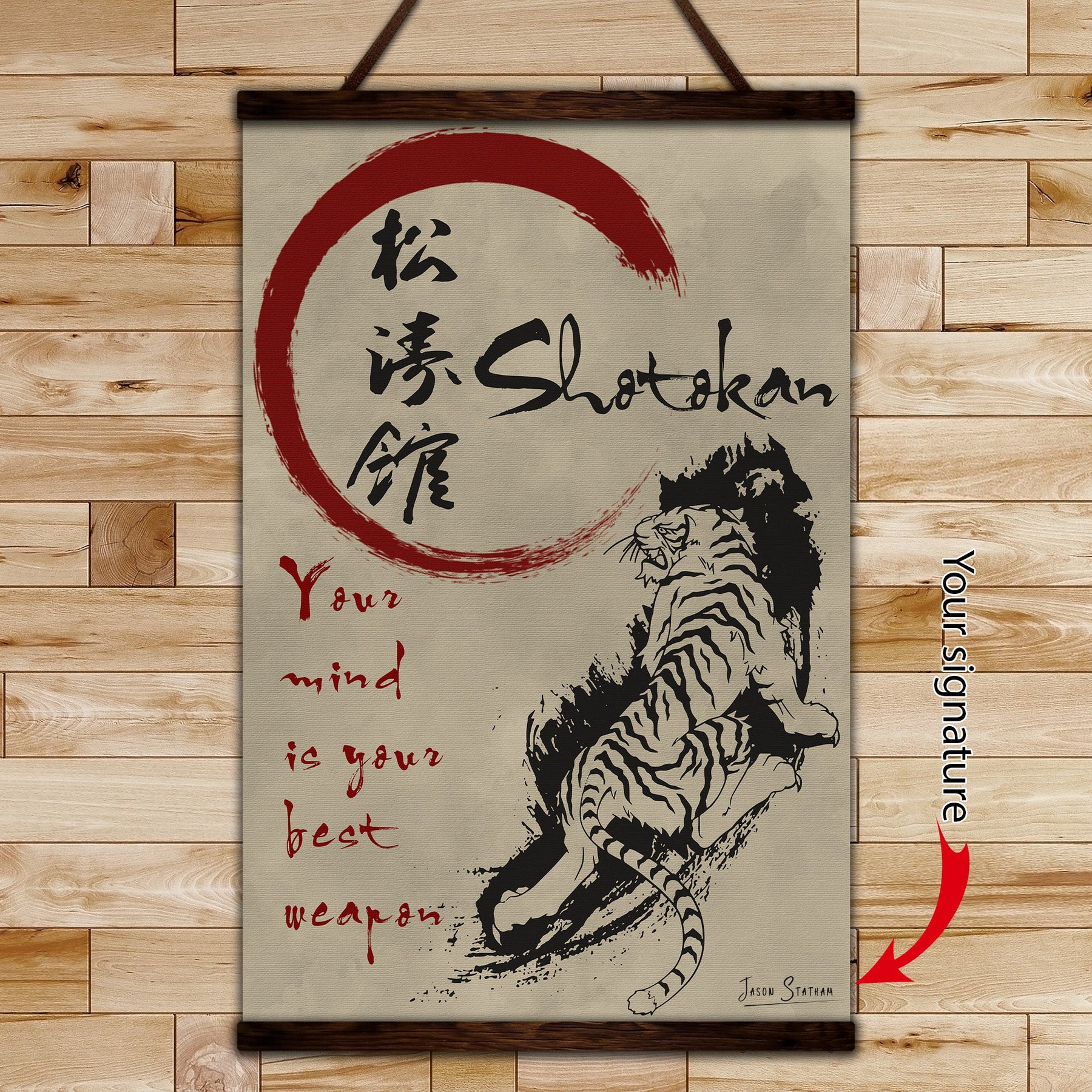 KA024 - Your Mind Is Your Best Weapon - Karate Shotokan - Vertical Poster - Vertical Canvas - Karate Poster