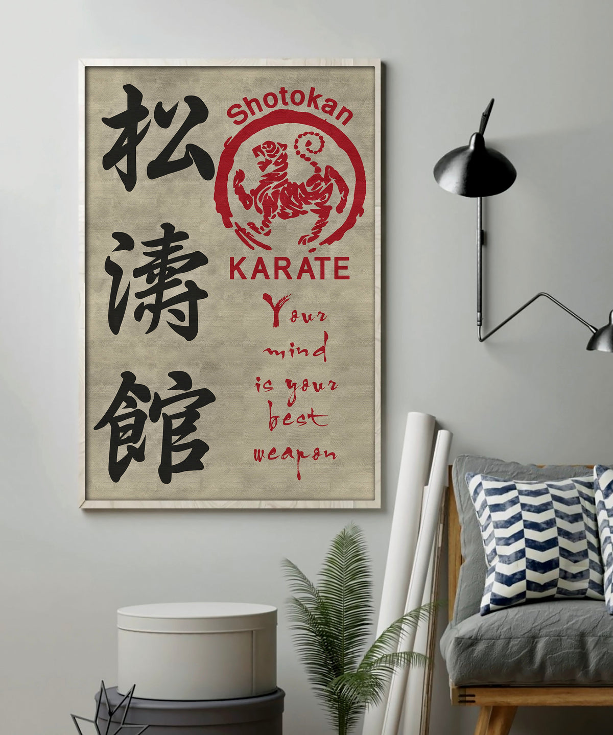 KA027 - Your Mind Is Your Best Weapon - Shotokan Karate - Vertical Poster - Vertical Canvas - Karate Poster