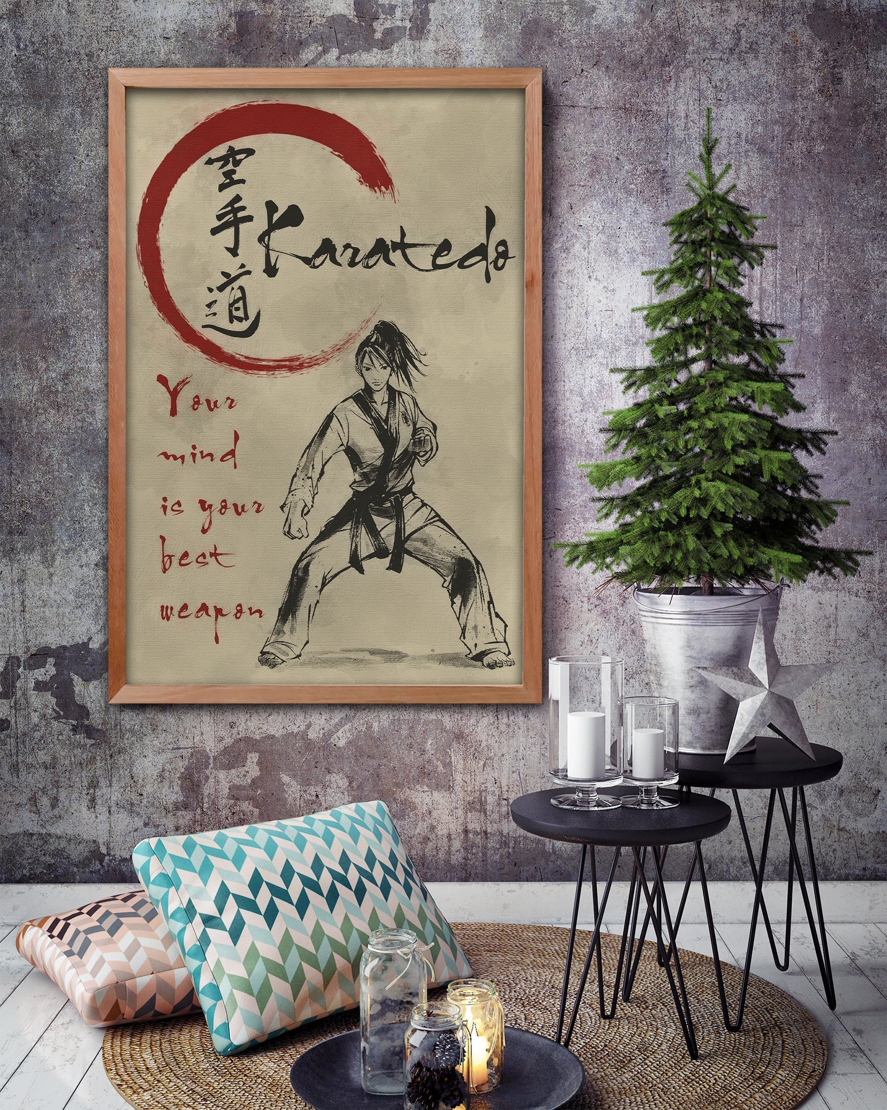 KA037 - Your Mind Is Your Best Weapon - Women - Karatedo - Vertical Poster - Vertical Canvas - Karate Poster