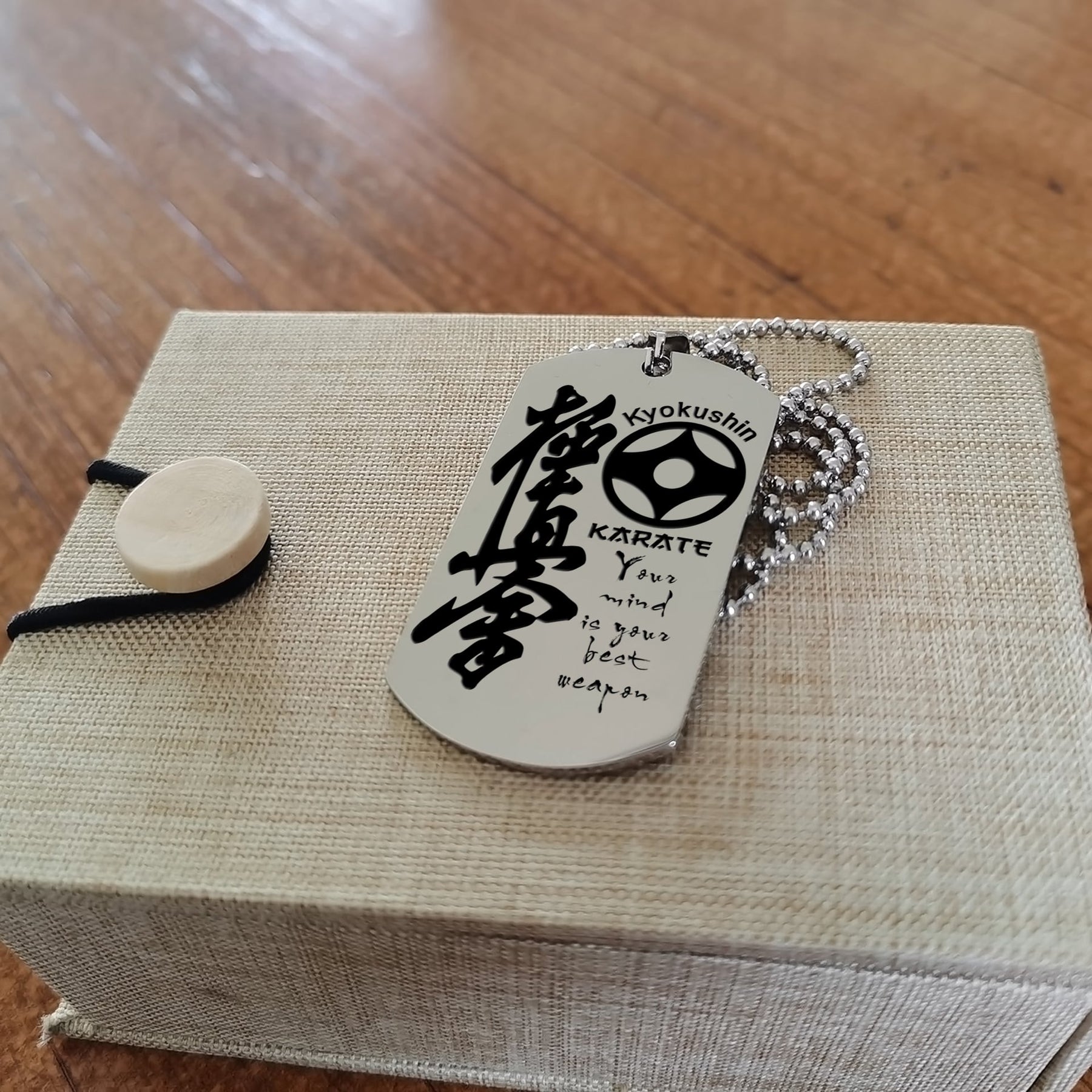 KAD012 - Your Mind Is Your Best Weapon - It's About Being Better Than You Were The Day Before - Kyokushin Karate - Engrave Double Silver Dog Tag