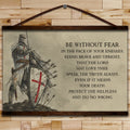 KT002 - Be Without Fear - English - Knight Templar Canvas With The Wood Frame