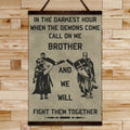 KT010 - Call On Me Brother - English - Knight Templar Canvas With The Wood Frame