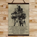 KT024 - IF - Knight Templar Canvas With The Wood Frame