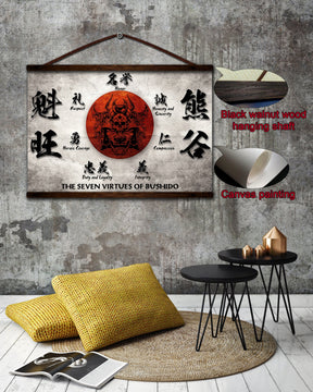 SA014 - The Seven Virtues Of Bushido - Horizontal Poster - Horizontal Canvas - Samurai Poster