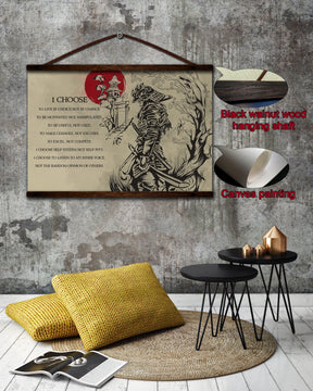 SA064 - I Choose - English - Horizontal Poster - Horizontal Canvas - Samurai Poster