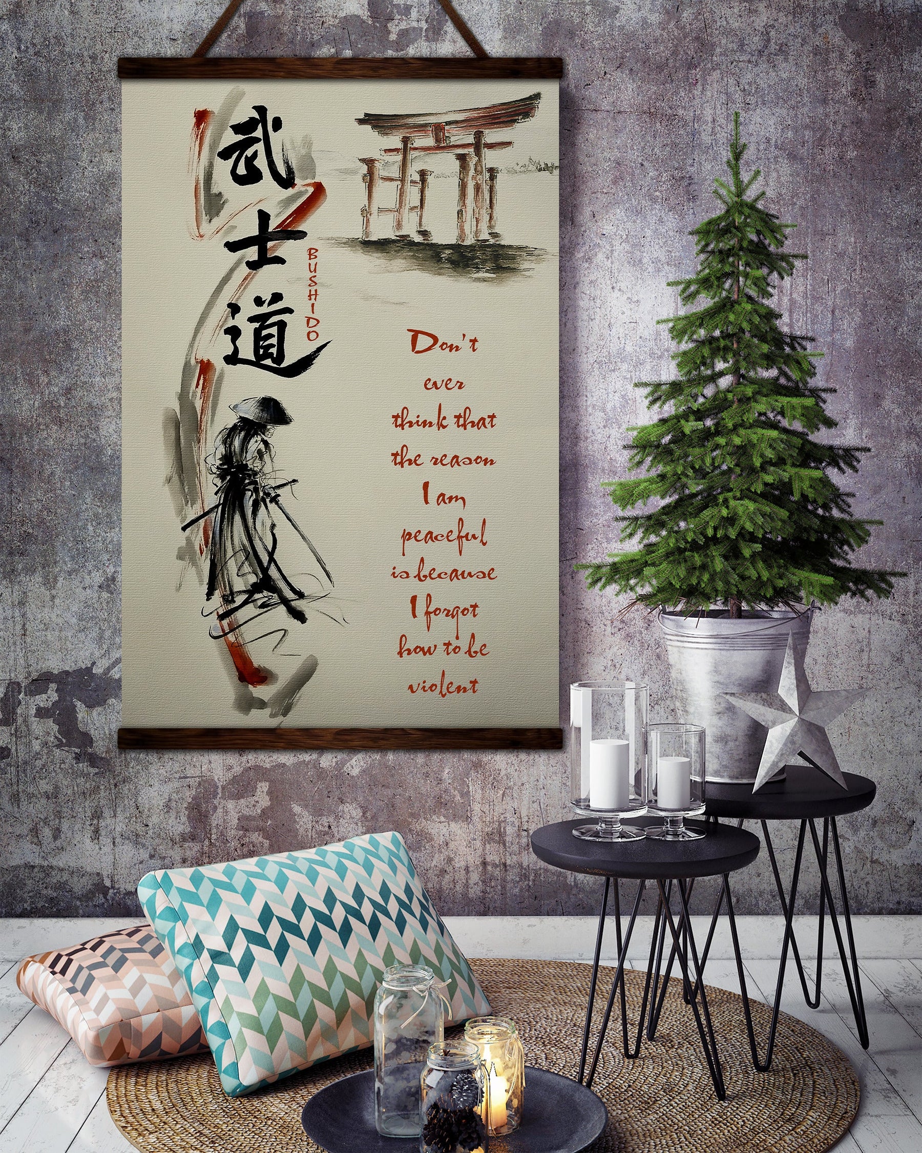 SA071 - Don't Ever Think - Vertical Poster - Vertical Canvas - Samurai Poster