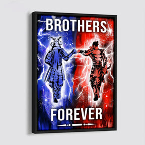 SA101 - Brothers Forever - Bushido - Katana - Ronin - Miyamoto Musashi - Vertical Poster - Vertical Canvas - Samurai Poster