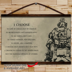 SD014 - I Choose - Soldier - English - Horizontal Poster - Horizontal Canvas - Soldier Poster