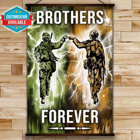 SD044 - Brothers Forever - Army - Marine - Vertical Poster - Vertical Canvas - Soldier Poster